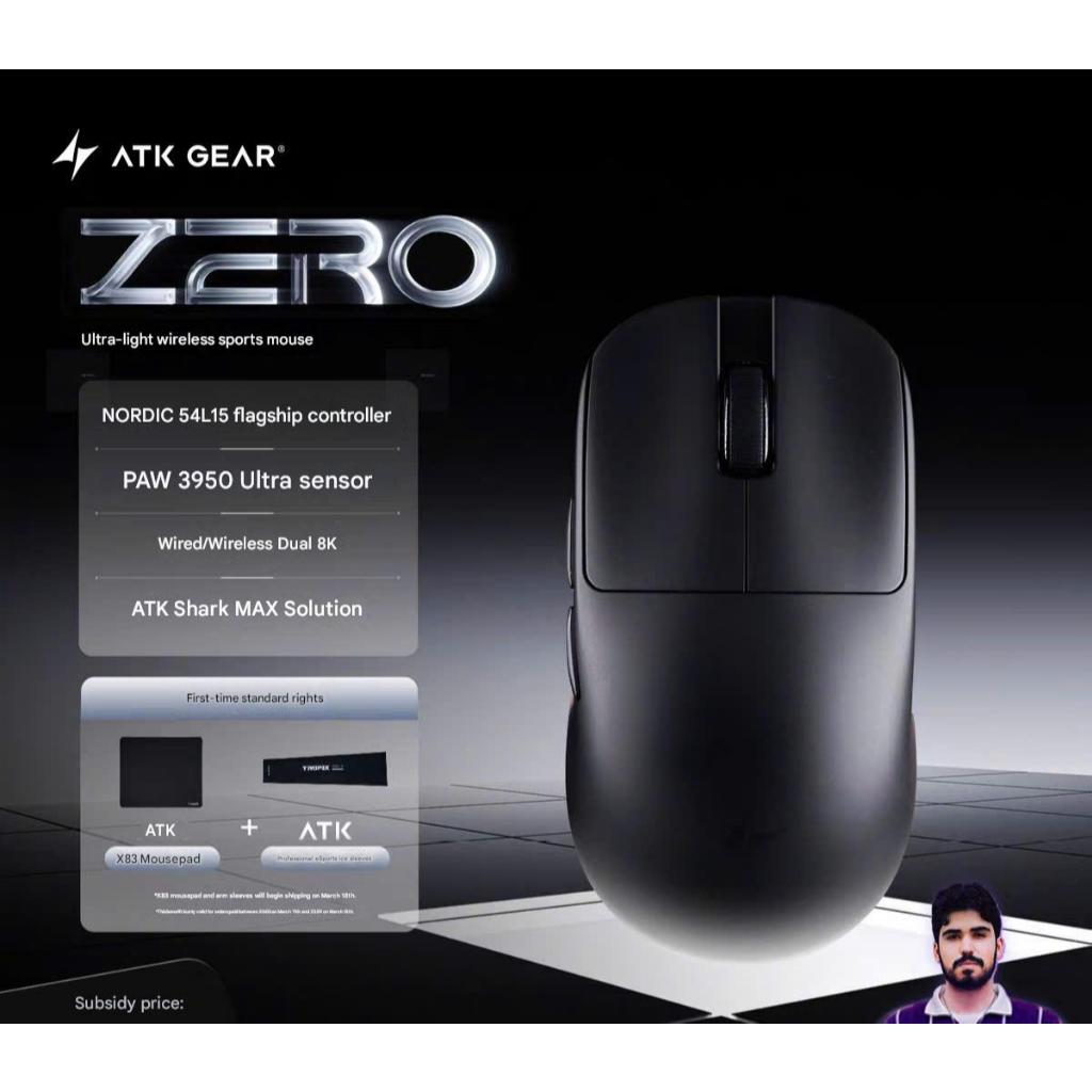 Chuột ATK Zero Gaming Không Dây Paw3950 Ultra MCU Nordic Trong Suốt Dual 8K Siêu Nhẹ 39G