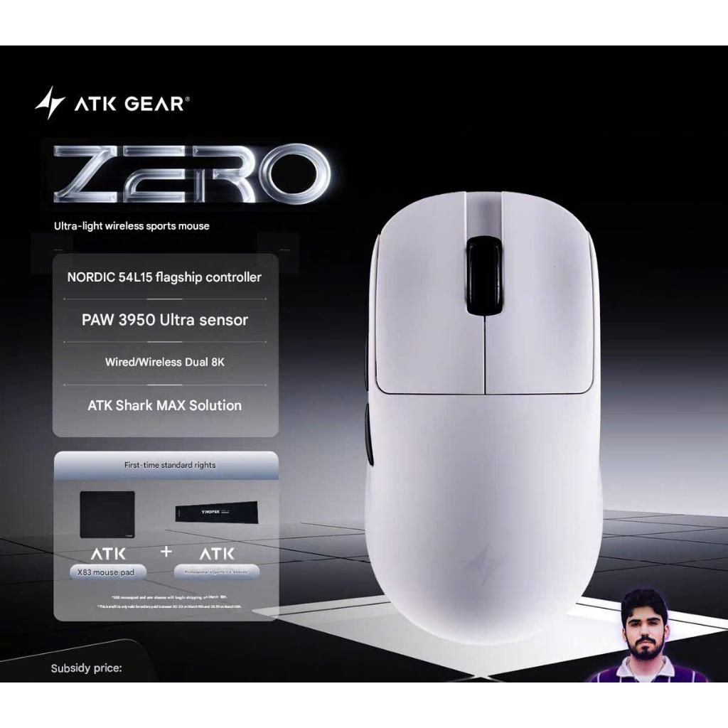 Chuột ATK Zero Gaming Không Dây Paw3950 Ultra MCU Nordic Trong Suốt Dual 8K Siêu Nhẹ 39G
