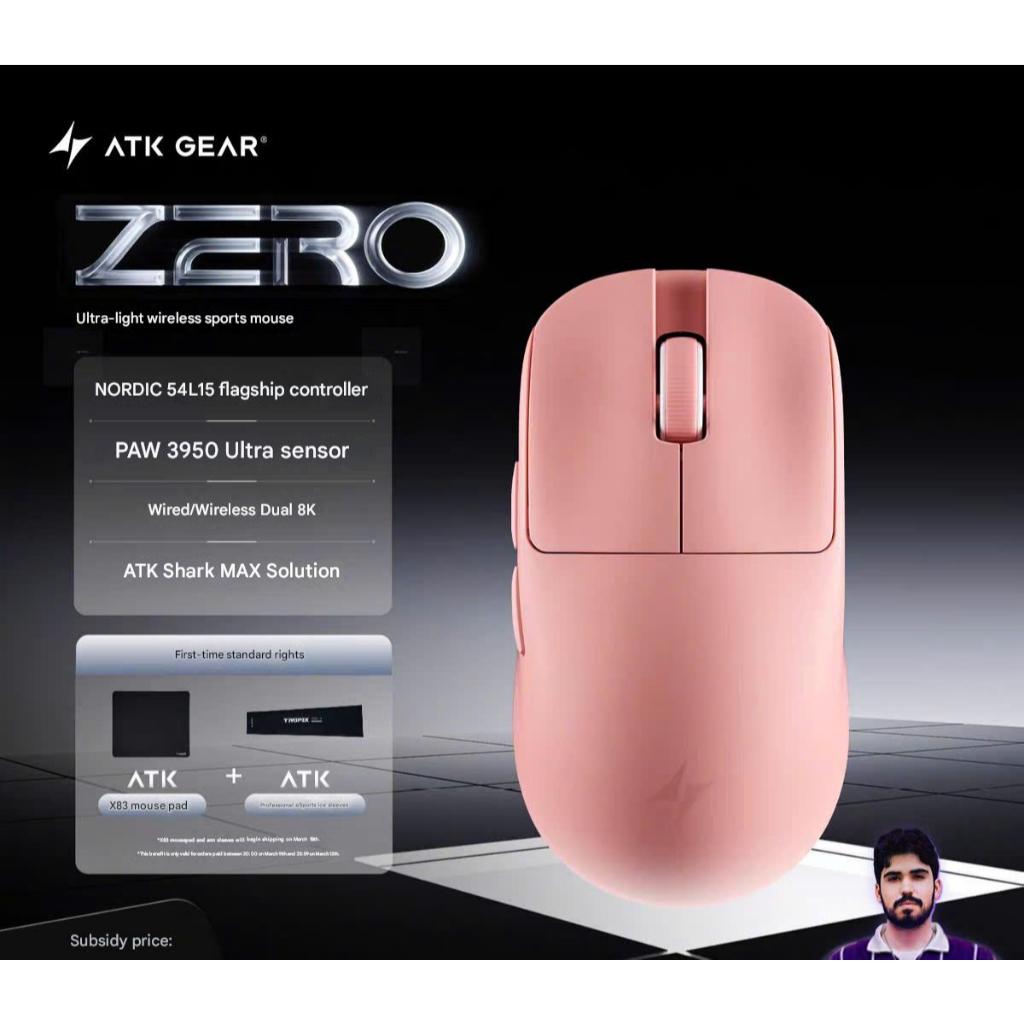 Chuột ATK Zero Gaming Không Dây Paw3950 Ultra MCU Nordic Trong Suốt Dual 8K Siêu Nhẹ 39G