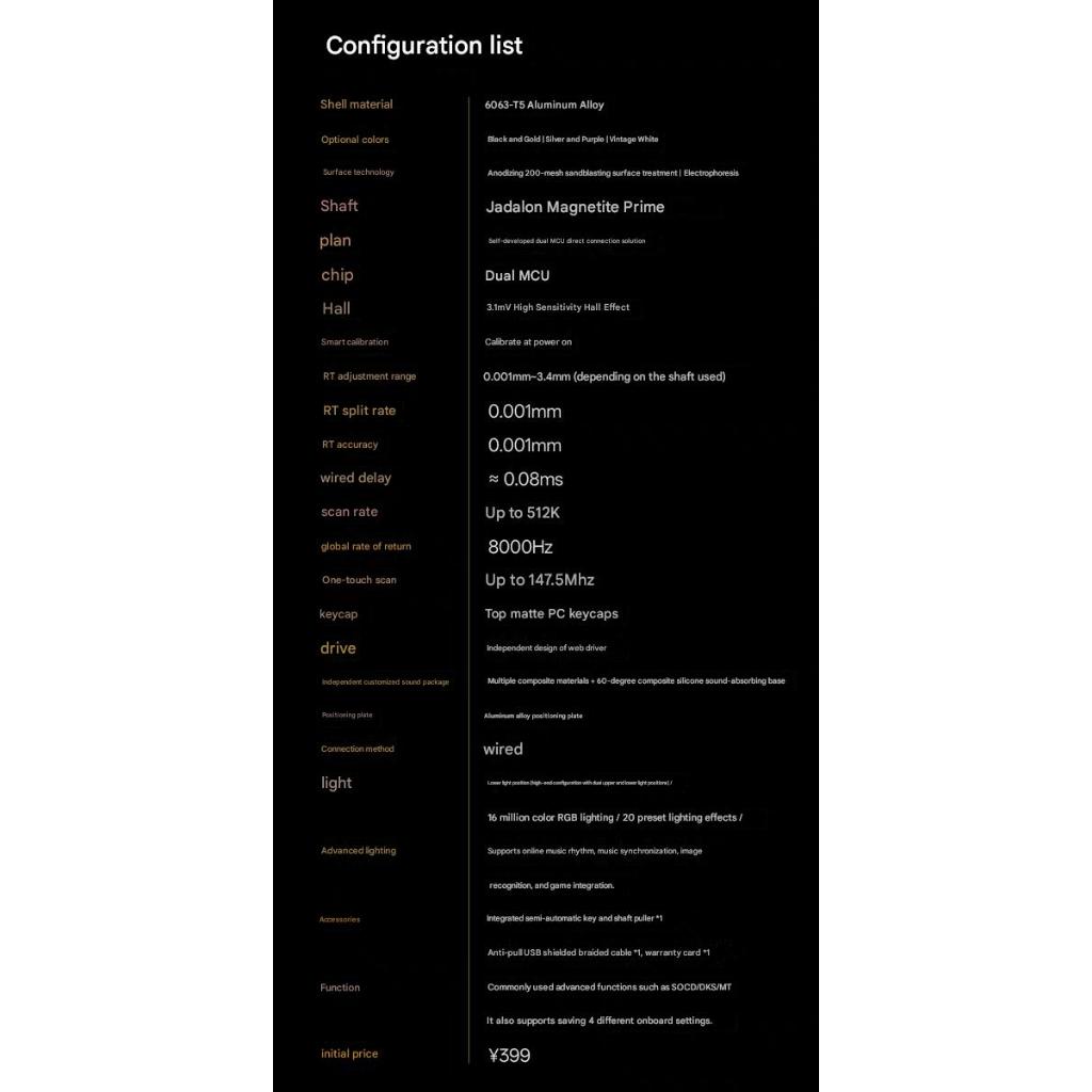 Bàn Phím Keyverse ST63 Gaming He Rapid Trigger Nhôm CNC RT 0,001mm Polling Rate 8K Mạnh Mẽ