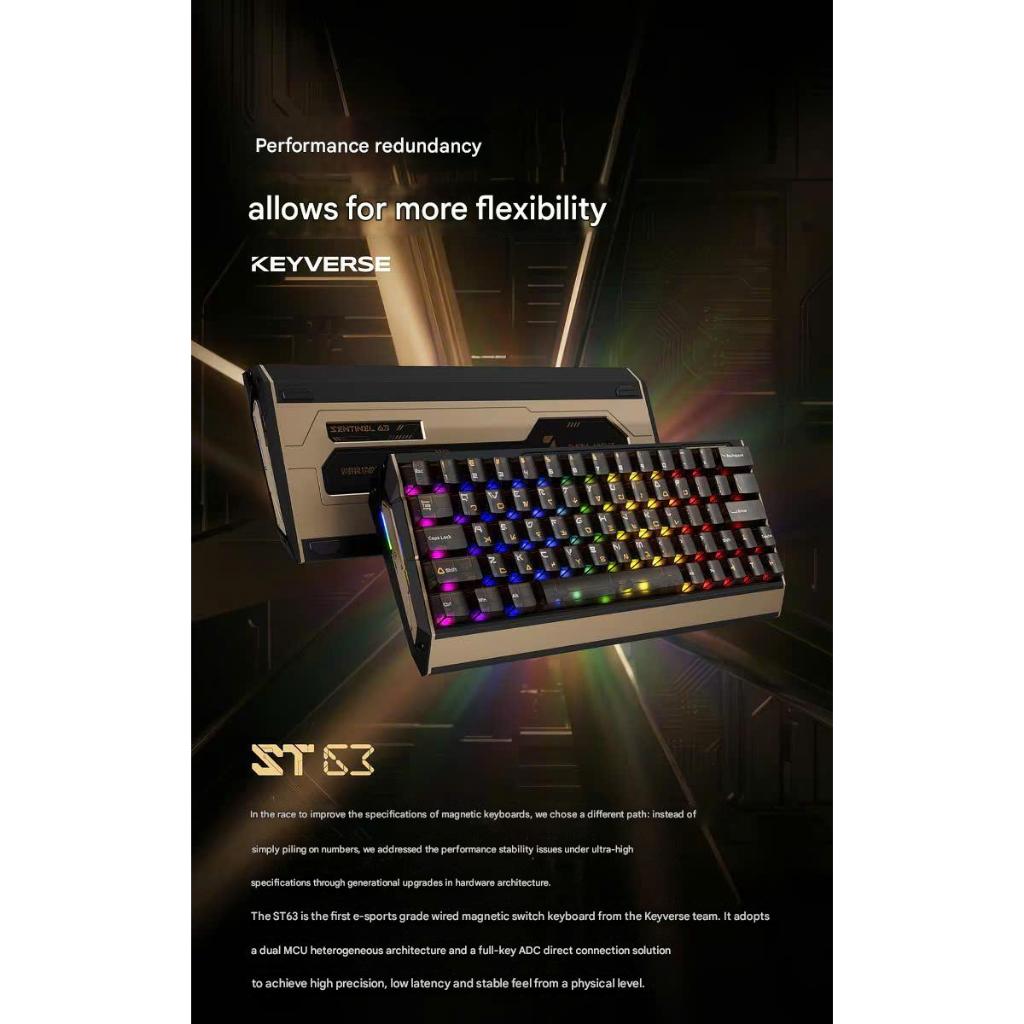 Bàn Phím Keyverse ST63 Gaming He Rapid Trigger Nhôm CNC RT 0,001mm Polling Rate 8K Mạnh Mẽ