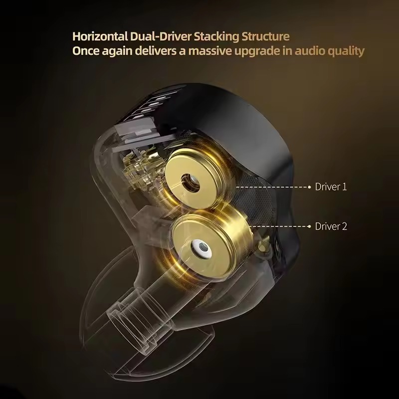 Tai Nghe Nhét Tai KZ Pisces HIFI Dual Driver Dynamic Tùy Chỉnh Âm Thanh Có Mic