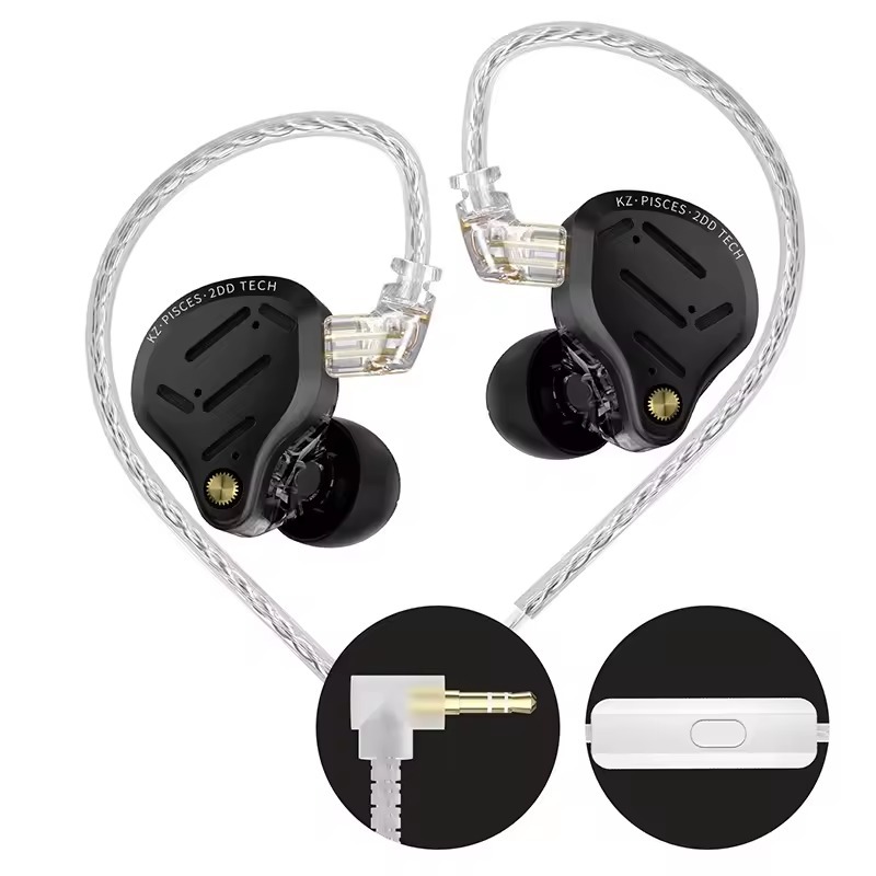 Tai Nghe Nhét Tai KZ Pisces HIFI Dual Driver Dynamic Tùy Chỉnh Âm Thanh Có Mic