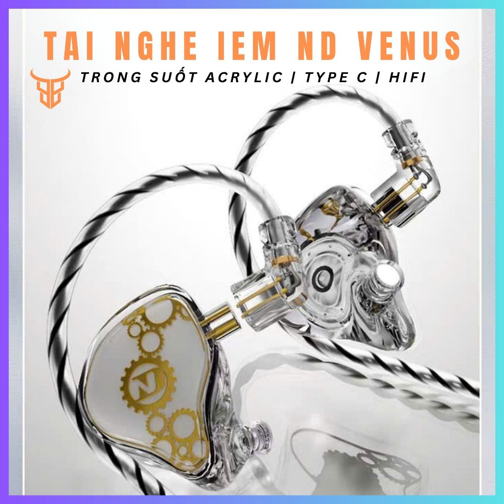 Tai Nghe Nhét Tai ND Audio Venus HIFI Driver Dynamic Nam Châm N52 Dây OFC Tháo Rời