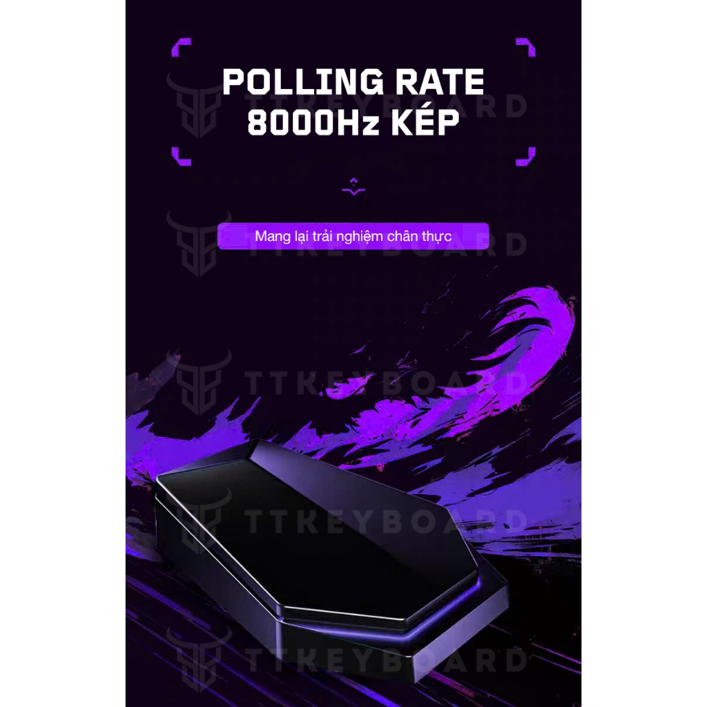 Chuột Không Dây ATK DuckBill Ultra PAW3950Ultra Polling Rate 8K, Nordic 54H20