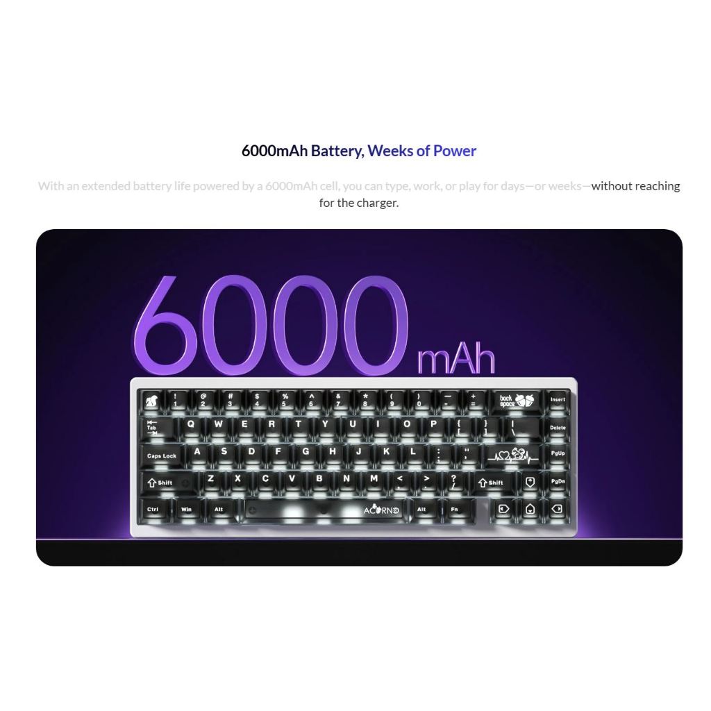 Bàn Phím Cơ Nut65 3 Modes, Nhôm Cnc, Mạch Xuôi Led Rgb Hotswap Ball Catch