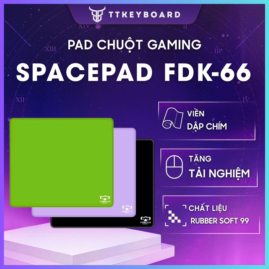 Pad Chuột Spacepad Kradula FDK-66 Chuyên Control Game FPS | Chất liệu Rubber Soft 99% | Viền Chìm | Chính Hãng