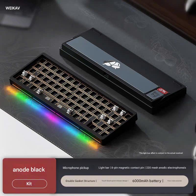 Bàn Phím Cơ Nut65 3 Modes, Nhôm Cnc, Mạch Xuôi Led Rgb Hotswap Ball Catch