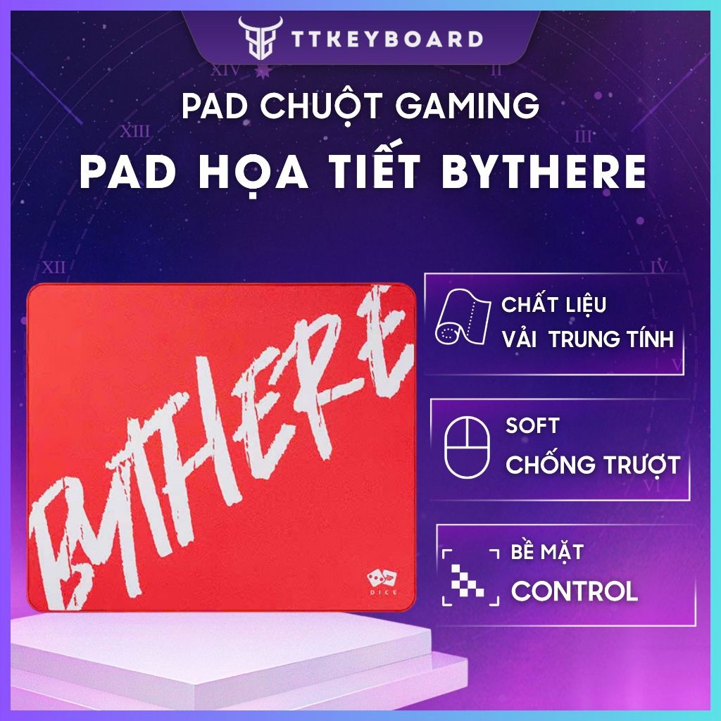 Pad Chuột Gaming Bythere Bề Mặt Control Đế SOFT Chống Trượt Bo Viền Chìm