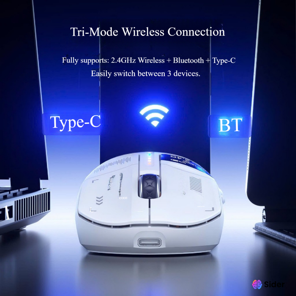 Chuột Gaming Không Dâu Aula SC650, 3 Mode Kết Nối, Màn Hình Đa Nhiệm, Paw 3311, Polling Rate 1000Hz