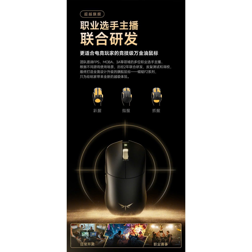 Chuột Gaming Không Dây VGN F2 Series, Dual 8K Polling Rate, MCU Nordic