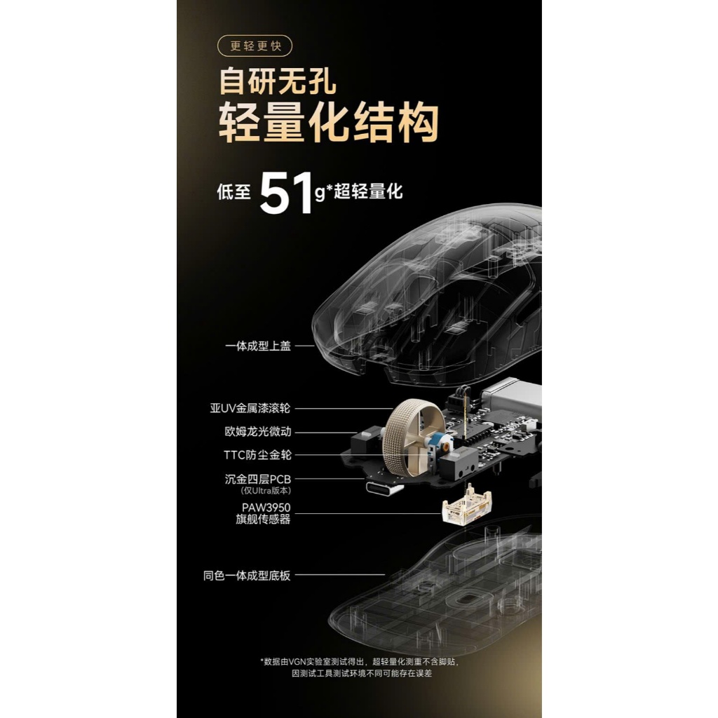 Chuột Gaming Không Dây VGN F2 Series, Dual 8K Polling Rate, MCU Nordic