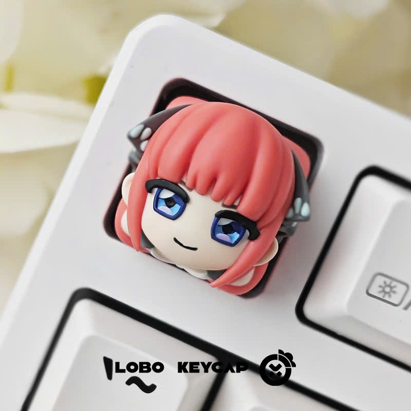 Keycap Artisan Lobo 5 Toubun 5 Nàng Dâu Resin 1u Nhiều Nhân Vật Trang Trí Bàn Phím Cơ