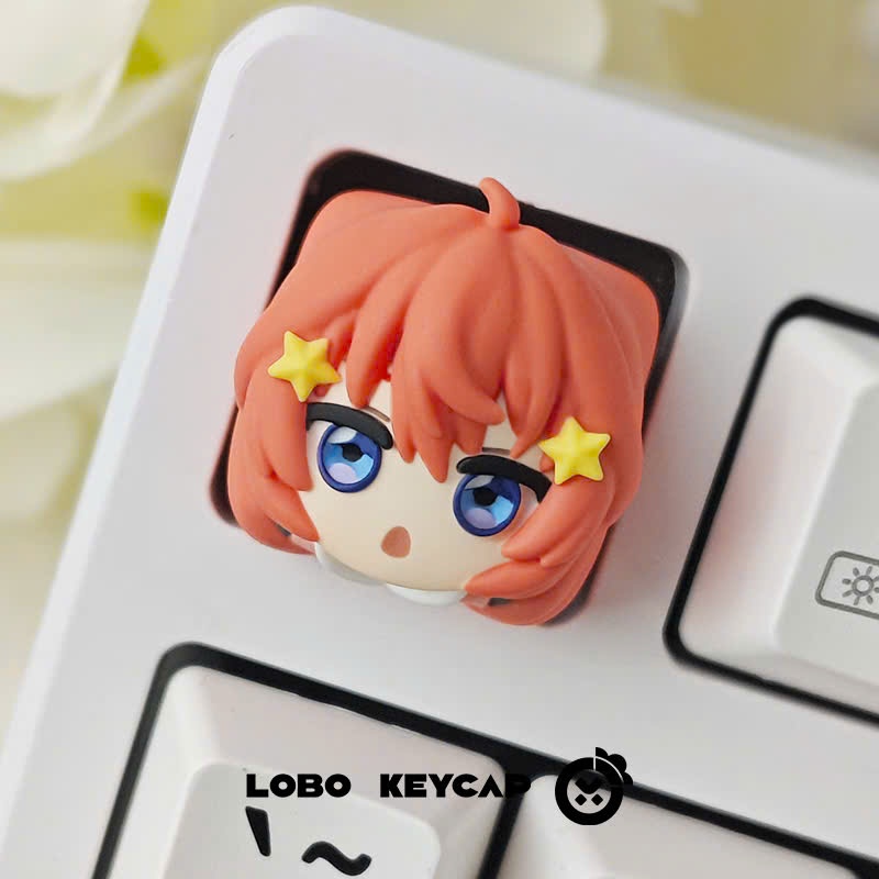Keycap Artisan Lobo 5 Toubun 5 Nàng Dâu Resin 1u Nhiều Nhân Vật Trang Trí Bàn Phím Cơ