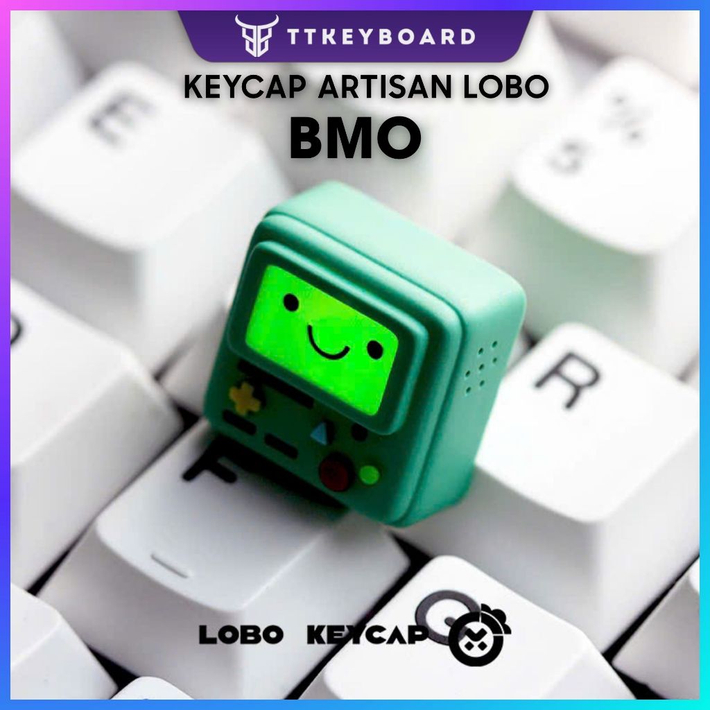 Keycap Artisan Lobo BMO - Adventure Time Resin 1u Nhiều Nhân Vật Trang Trí Bàn Phím Cơ