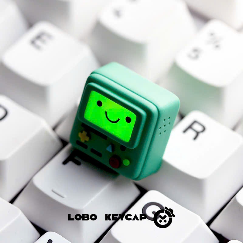 Keycap Artisan Lobo BMO - Adventure Time Resin 1u Nhiều Nhân Vật Trang Trí Bàn Phím Cơ