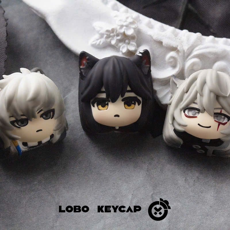 Keycap Artisan Lobo Chủ Đề Arknight Resin 1u Nhiều Nhân Vật Trang Trí Bàn Phím Cơ