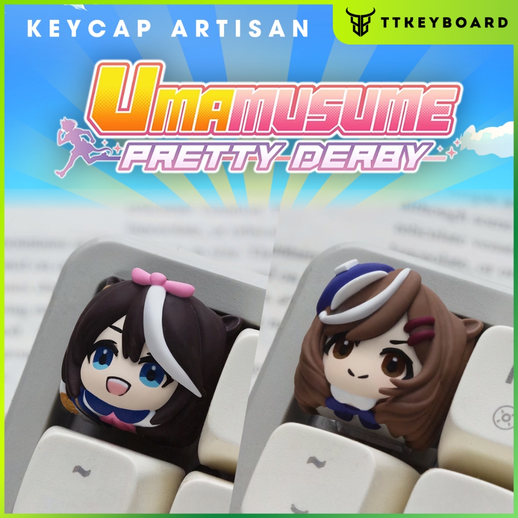 Keycap Artisan Lobo Uma Musume Resin 1u Nhiều Nhân Vật Trang Trí Bàn Phím Cơ