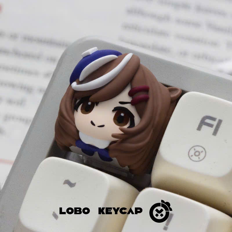 Keycap Artisan Lobo Uma Musume Resin 1u Nhiều Nhân Vật Trang Trí Bàn Phím Cơ