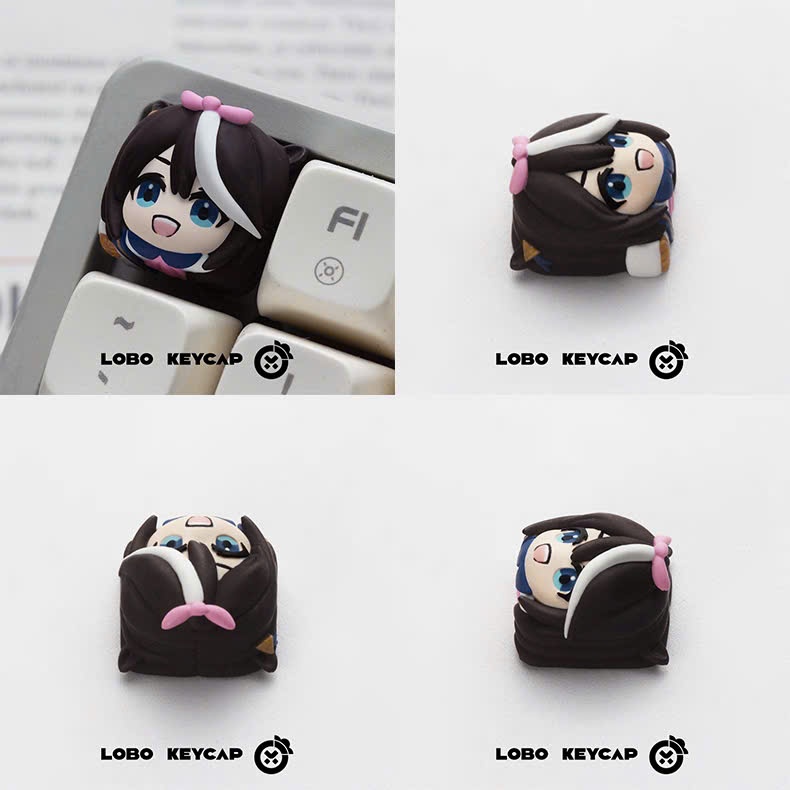 Keycap Artisan Lobo Uma Musume Resin 1u Nhiều Nhân Vật Trang Trí Bàn Phím Cơ