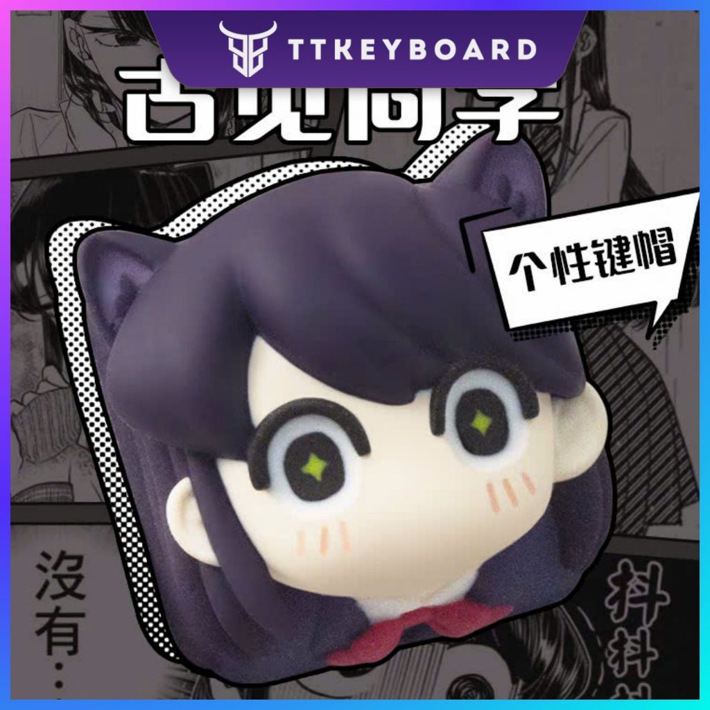 Keycap Artisan Lobo Komi San Resin 1u Nhiều Nhân Vật Trang Trí Bàn Phím Cơ