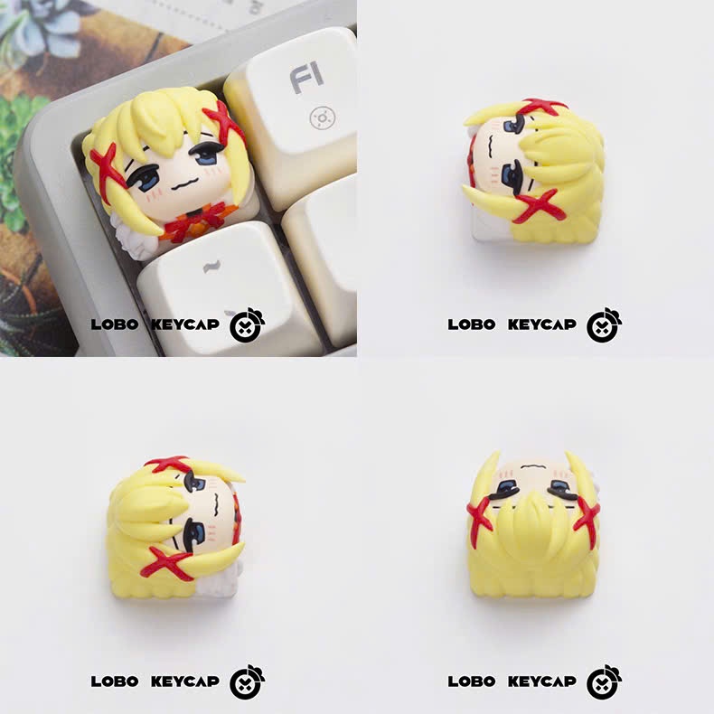 Keycap Artisan Lobo Konosuba Resin 1u Nhiều Nhân Vật Trang Trí Bàn Phím Cơ