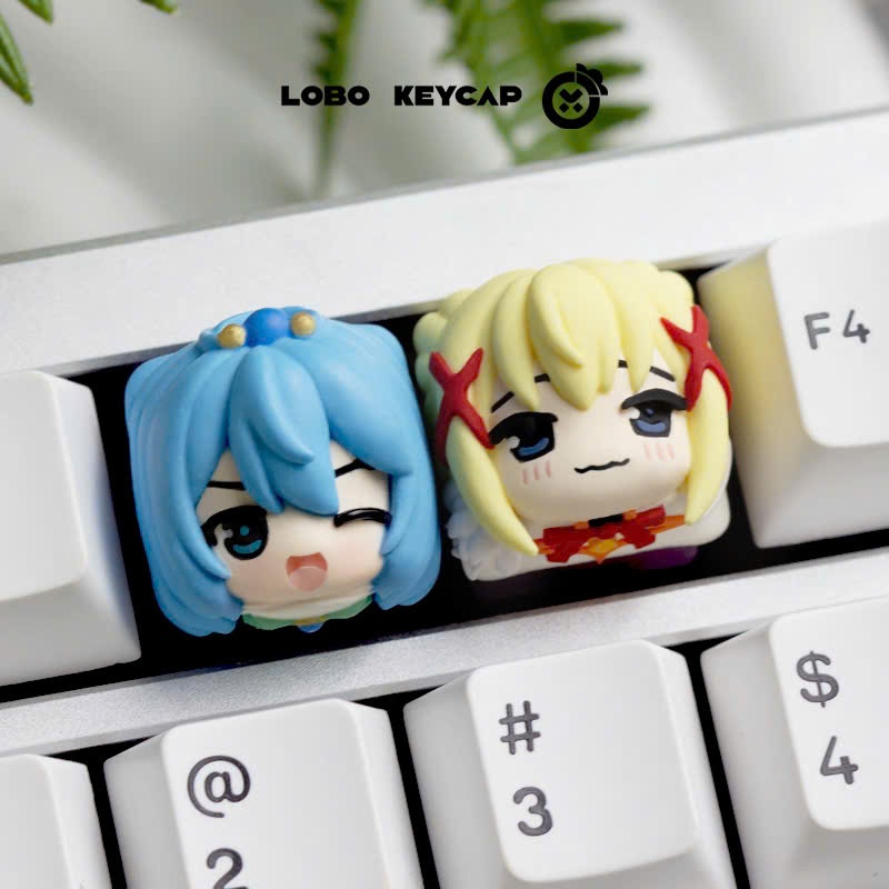 Keycap Artisan Lobo Konosuba Resin 1u Nhiều Nhân Vật Trang Trí Bàn Phím Cơ