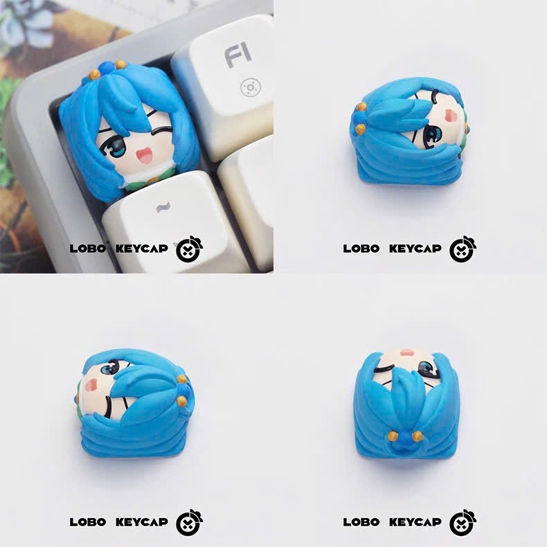 Keycap Artisan Lobo Konosuba Resin 1u Nhiều Nhân Vật Trang Trí Bàn Phím Cơ