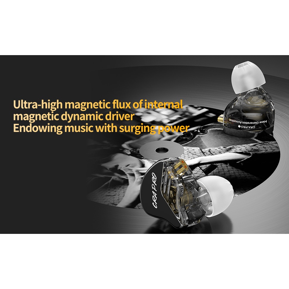 Tai Nghe CCA CRA Pro Tai nghe nhét tai có dây HiFi giảm tiếng ồn cho thể thao và chơi game