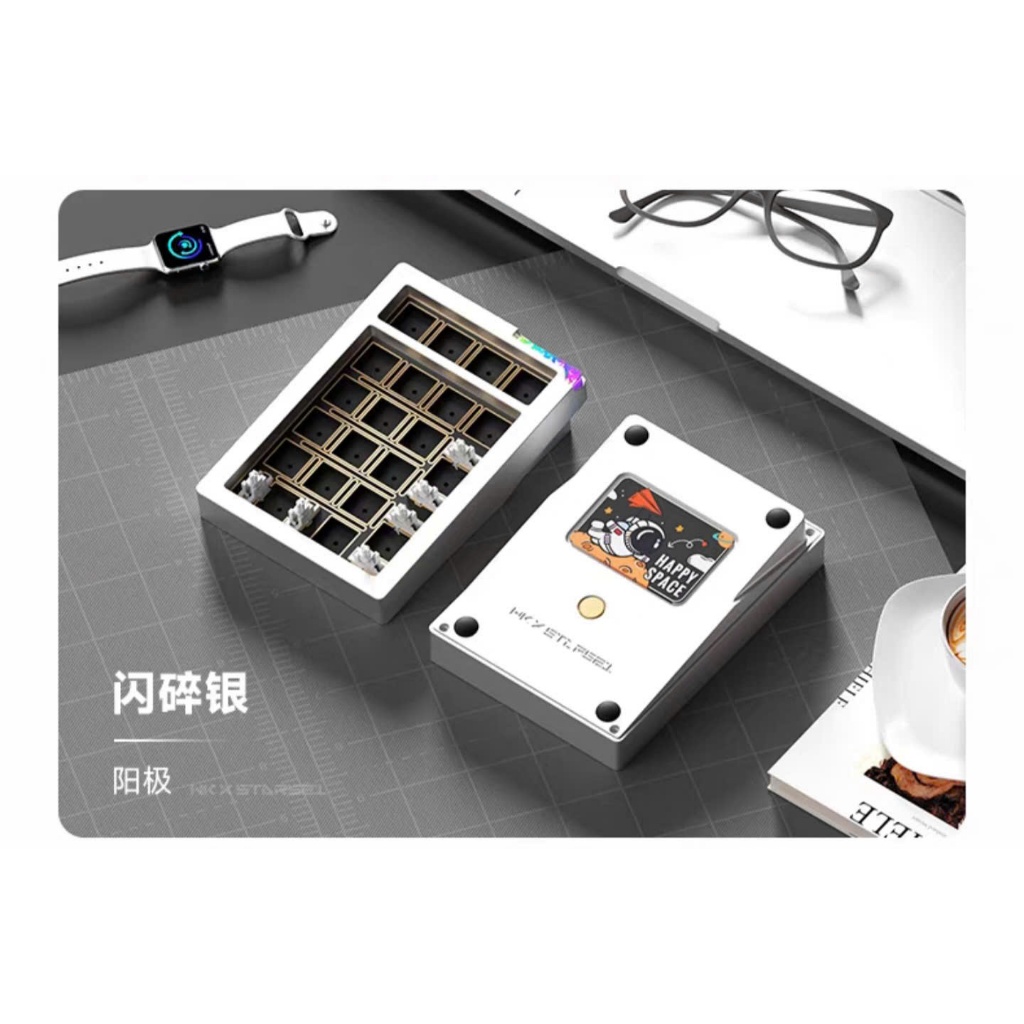 Kit Numpad Stars21, Nhôm Cnc, 3 Mode, Via Qmk, Led Viền, Tạ Pharaon Cnc - Ttkeyboard