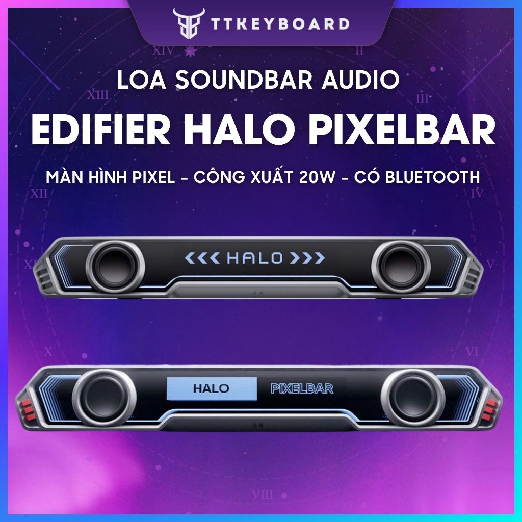Loa Soundbar Audio Edifier Halo Pixel Bar Công Xuất 20W Có Bluetooth Màn Hình Pixe Có Mic