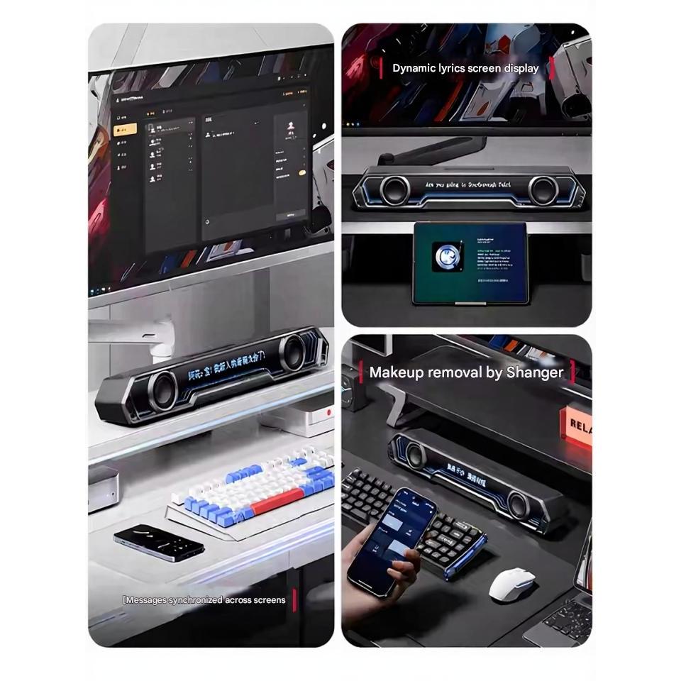 Loa Soundbar Audio Edifier Halo Pixel Bar Công Xuất 20W Có Bluetooth Màn Hình Pixe Có Mic