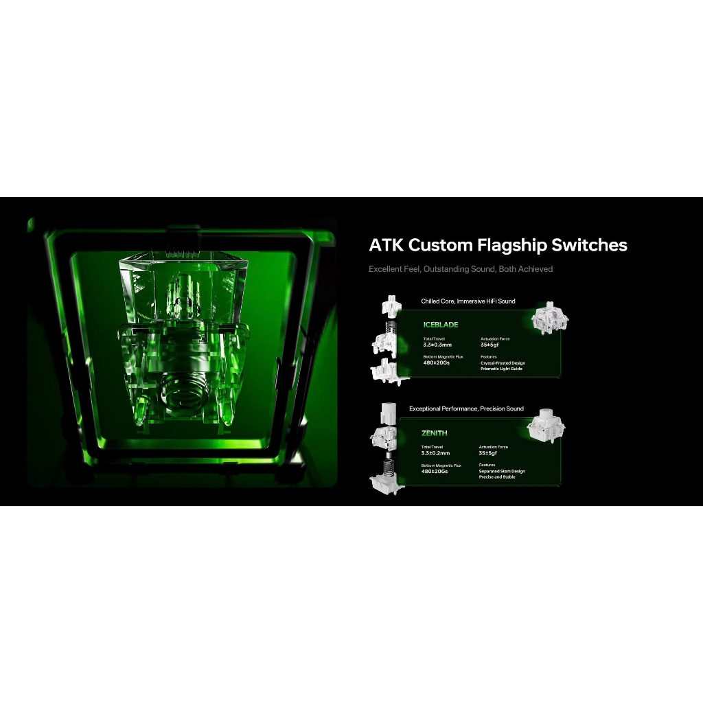 Bàn Phím Cơ Gaming ATK RS6 AIR HE Rapid Trigger 8K Polling Rate 0,001mm RT Hiệu Năng Cao