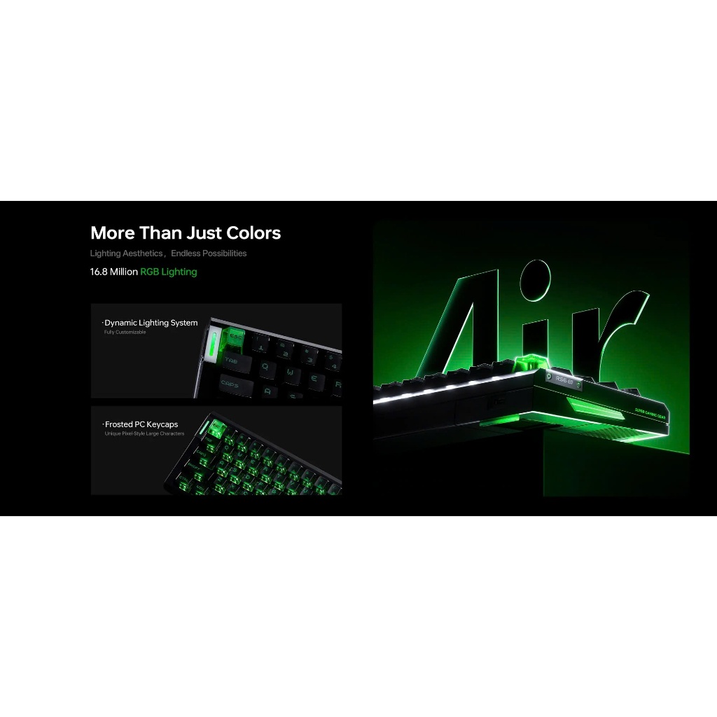 Bàn Phím Cơ Gaming ATK RS6 AIR HE Rapid Trigger 8K Polling Rate 0,001mm RT Hiệu Năng Cao