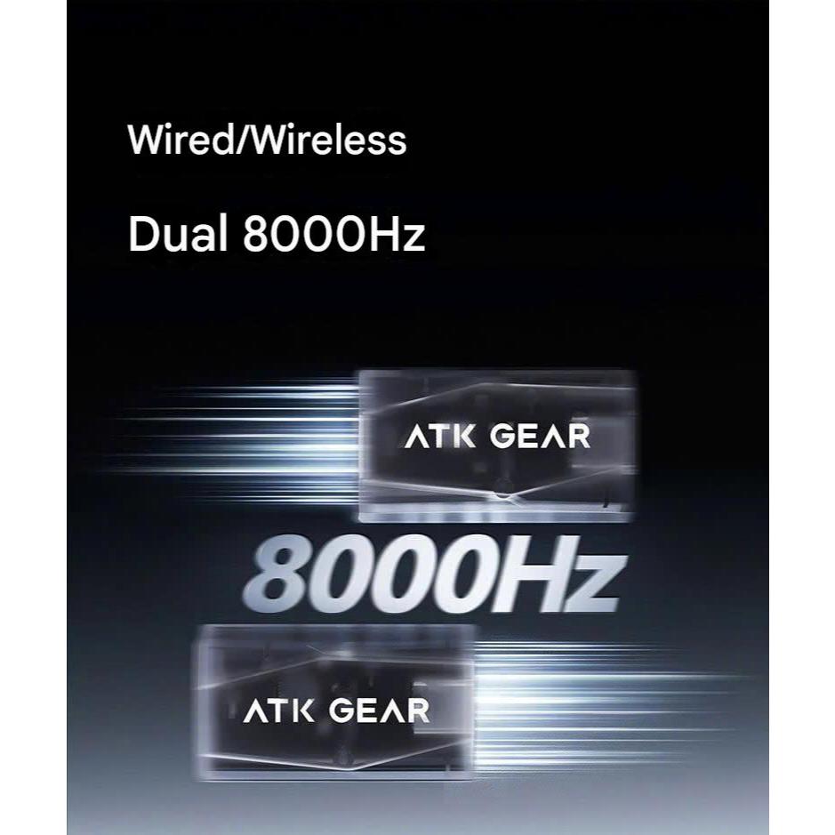 Chuột Gaming Không Dây Ergonomic ATK Y9 Dula 8K Polling Rate Paw 3950 Form Tay Phải