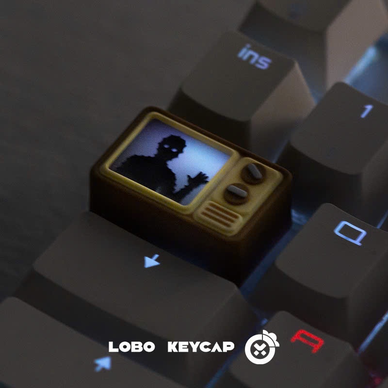 Keycap Artisan Lobo Xuyên Led Rusty Lake Và Khủng Long Google Resin 1,5u Trang Trí Phím Cơ
