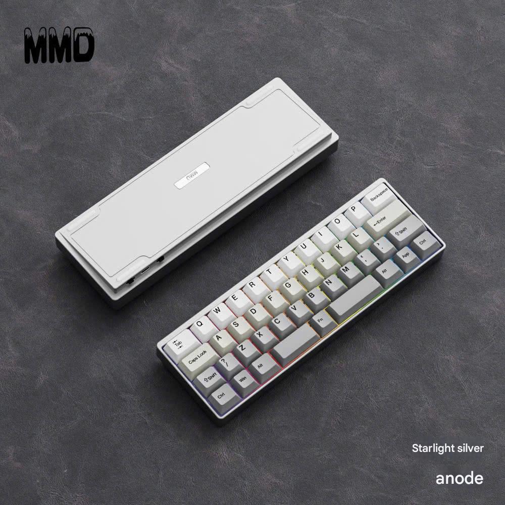 Bàn Phím Cơ Không Dây Nhôm CNC MMD KM40 Layout 40 Nhỏ Gọn 3 Mode Hỗ Trợ QMK VIA