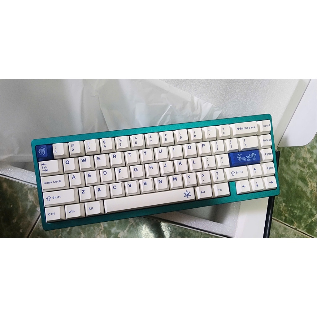 Bàn Phím Cơ Nut65 3 Modes, Nhôm Cnc, Mạch Xuôi Led Rgb Hotswap Ball Catch