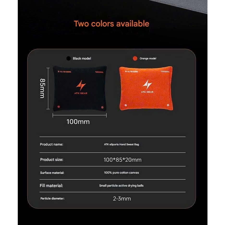 Túi Hút Ẩm Mồ Hôi Tay Hand Sweat Bag ATK Chất Liệu Canvas Cotton Chuẩn An Toàn ROHS