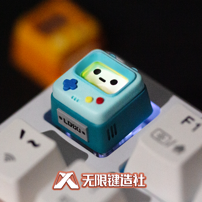 Keycap Artisan Lobo BMO - Adventure Time Resin 1u Nhiều Nhân Vật Trang Trí Bàn Phím Cơ
