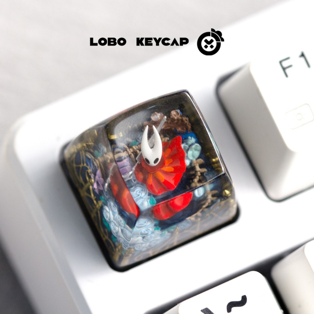 Keycap Artisan Lobo Hollow Knight SILKSONG Resin 1u Nhiều Nhân Vật Trang Trí Bàn Phím Cơ