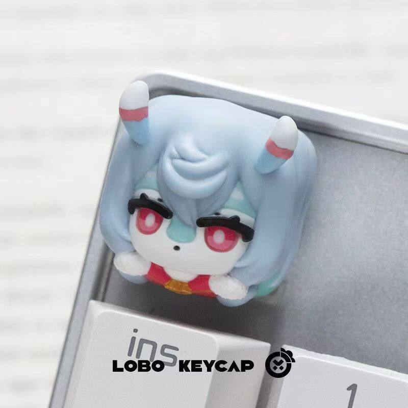 Keycap Artisan Lobo Chủ Đề Genshin Impact Resin 1u Nhiều Nhân Vật Trang Trí Bàn Phím Cơ