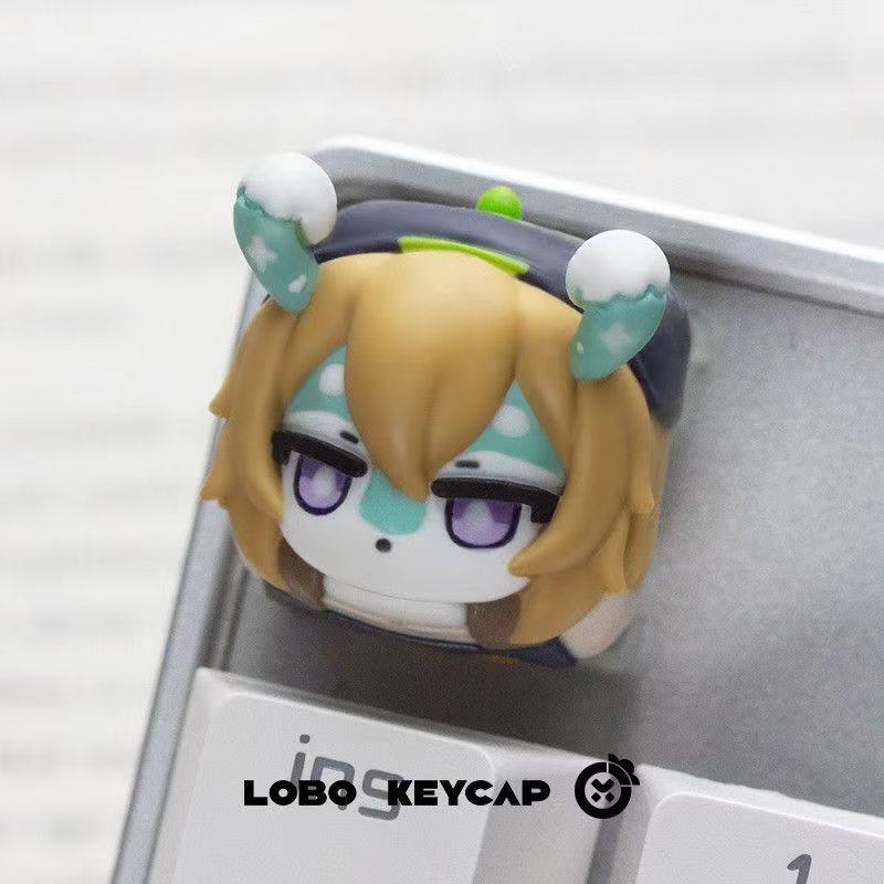 Keycap Artisan Lobo Chủ Đề Genshin Impact Resin 1u Nhiều Nhân Vật Trang Trí Bàn Phím Cơ