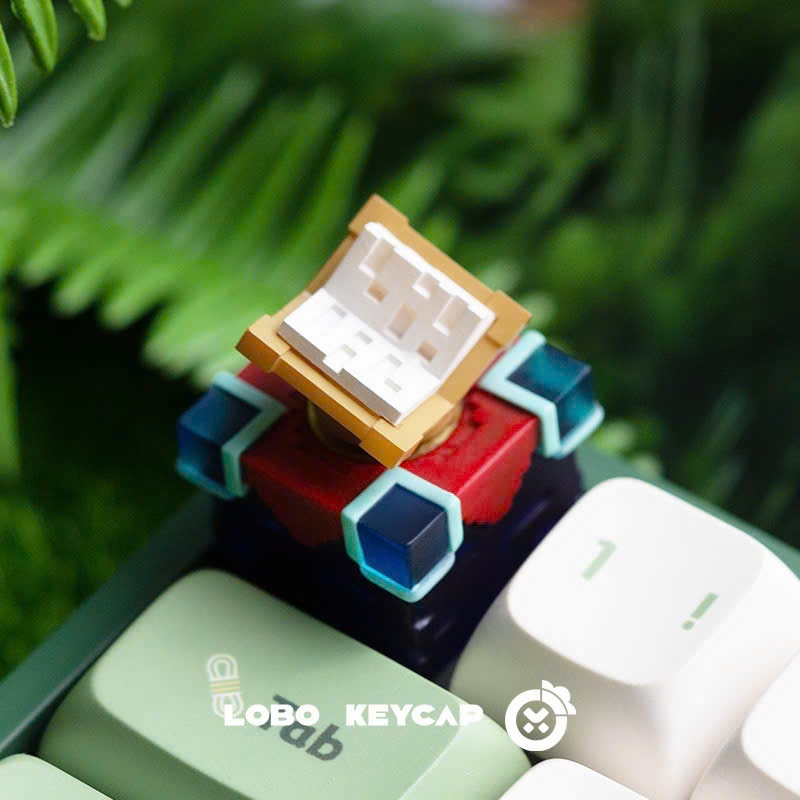 Keycap Artisan Chính Hãng Lobo Chủ Đề MineCraft 1u Trang Trí Bàn Phím Cơ