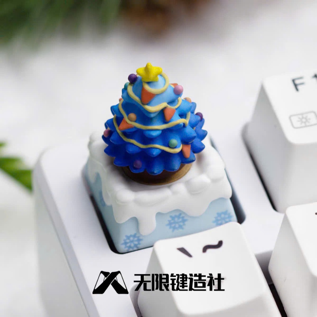 Keycap Artisan Lobo Infinite Key Chủ Đề Giáng Sinh Xmas Resin 1u Trang Trí Bàn Phím Cơ
