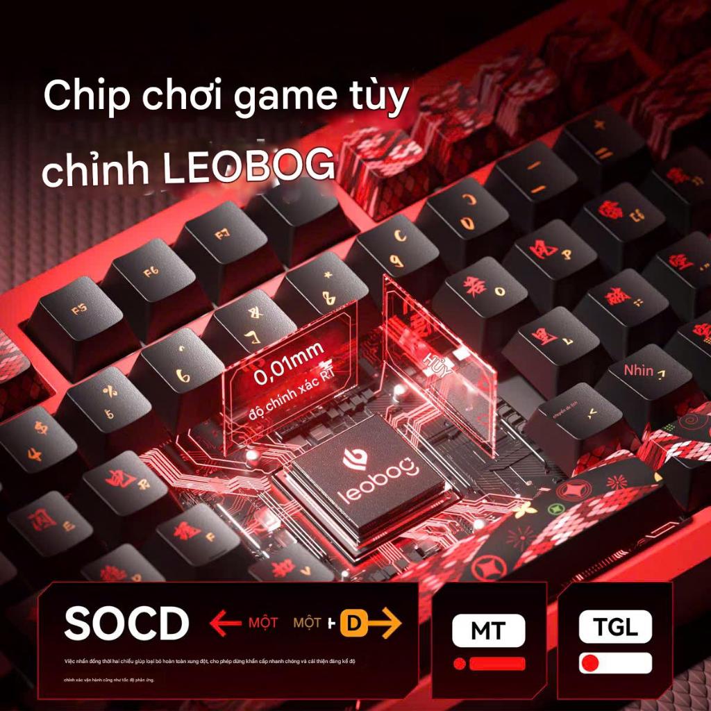 Bàn Phím Cơ Rapid Trigger LEOBOG A80 RT Rapid Trigger 0,01mm 8K Polling Rate Chuyên Esport
