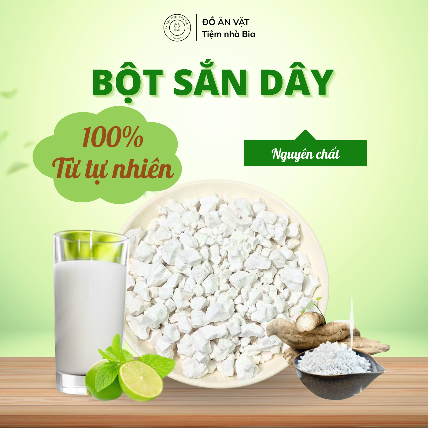 Bột Sắn Dây Nguyên Chất – Thanh Mát Tự Nhiên, Dùng Hằng Ngày