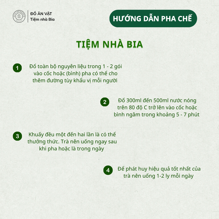 Trà Cam Quế Hoa Nhài - Giảm Stress, Đau Họng, An Thần, Giữ Ấm Cơ Thể, Tăng Đề Kháng - Tiệm Nhà Bia