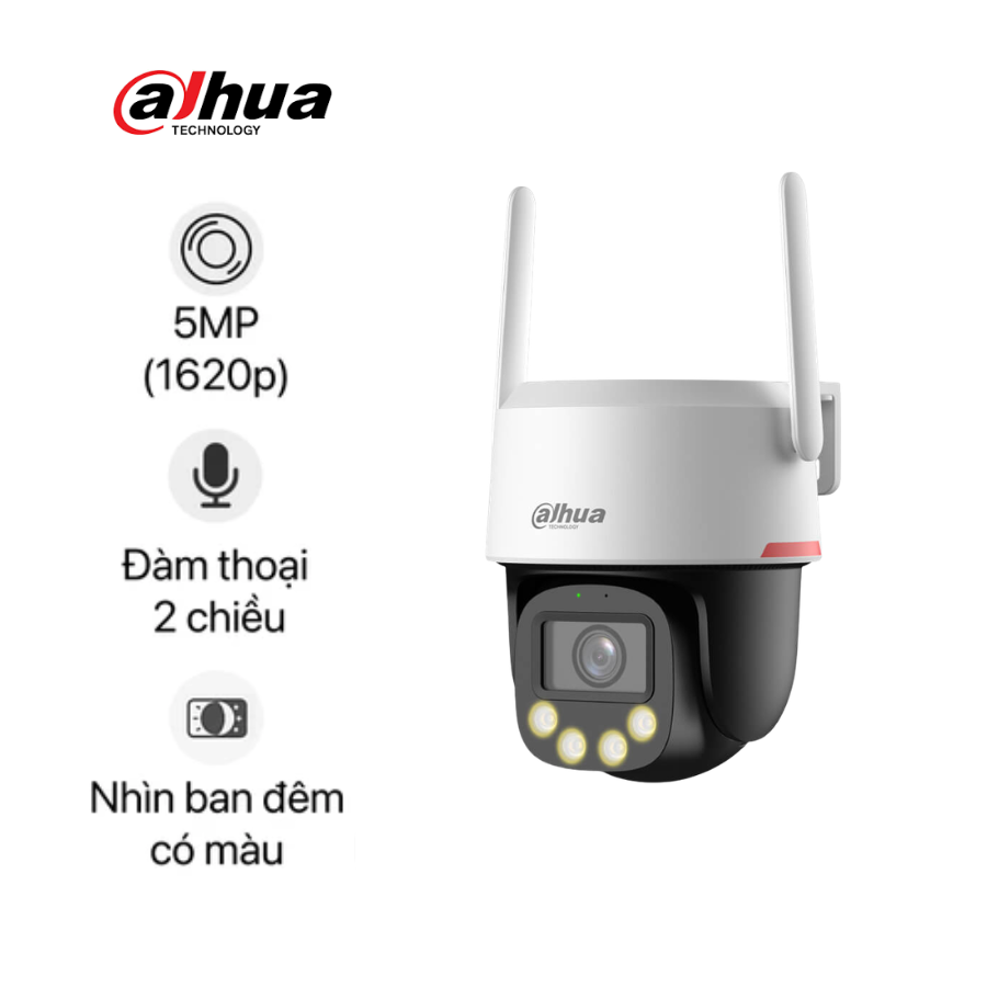 Camera Wifi 5MP WizColor PT Dahua DH-P5F-PV