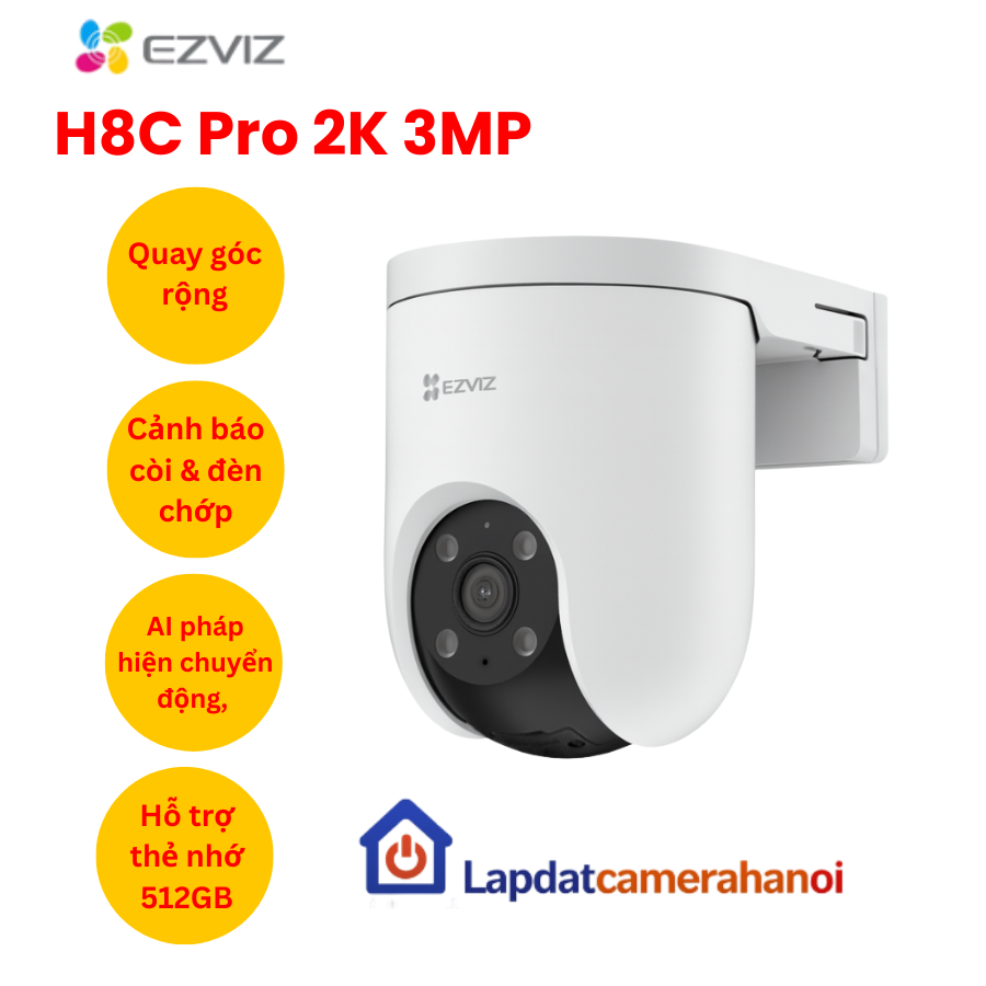 Camera WiFi quay quét EZVIZ H8C Pro 2K 3MP